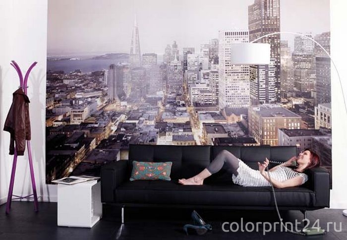 Печать фотообоев в интерьере